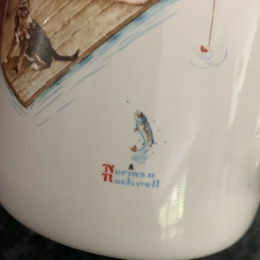 norman rockwell mugs fishermans paradise
